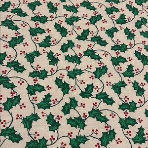 Fabric Traditions Christmas Holly Cotton 1991 Fabric 78" x 44" (2 yd +)